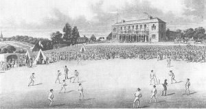 ১৮২০-এর দশকে শেফিল্ডের ডারনালে একটি ক্রিকেট ম্যাচ।